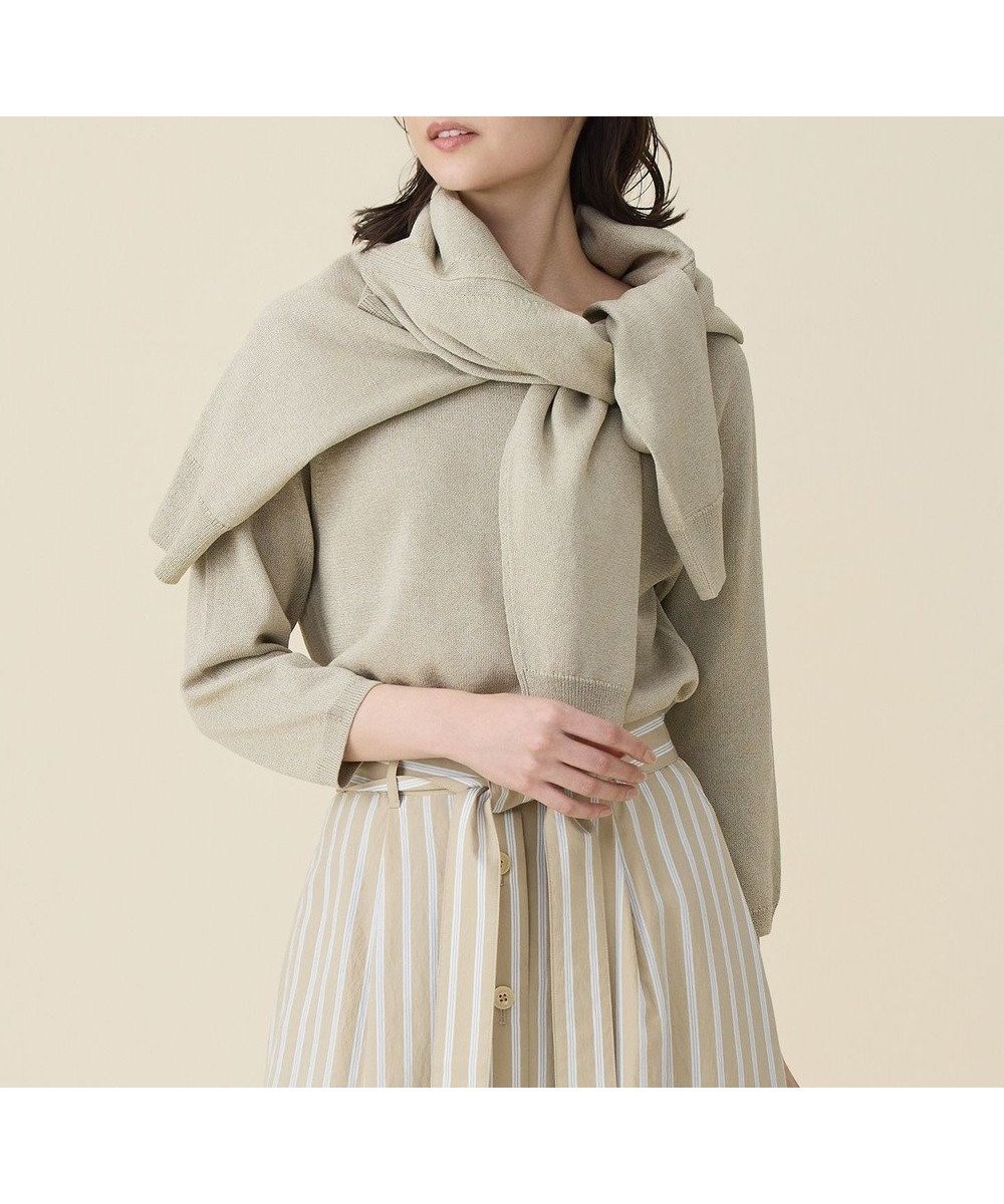 【自由区/JIYU-KU】の【アンサンブル対応】ペーパーコットンニット カーディガン インテリア・キッズ・メンズ・レディースファッション・服の通販 founy(ファニー) 　ファッション　Fashion　レディースファッション　Fashion for Women　トップス・カットソー　Cut & Sew Tops　ニット　Knit Tops & Sweaters　カーディガン・羽織り　Layered Style Cardigans　アンサンブルニット　Knit Ensembles & Twin Sets　アンサンブル　Ensemble Set　カーディガン　Cardigan, Knitwear　ベスト　Vest, Waistcoat　ベーシック　Basic, Essential　リラックス　Relax, Relaxed Fit　夏　Summer　春　Spring　S/S・春夏　SS, Spring/Summer, Warm Season　ベージュ|ID: prp329100004881597 ipo3291000000036436374