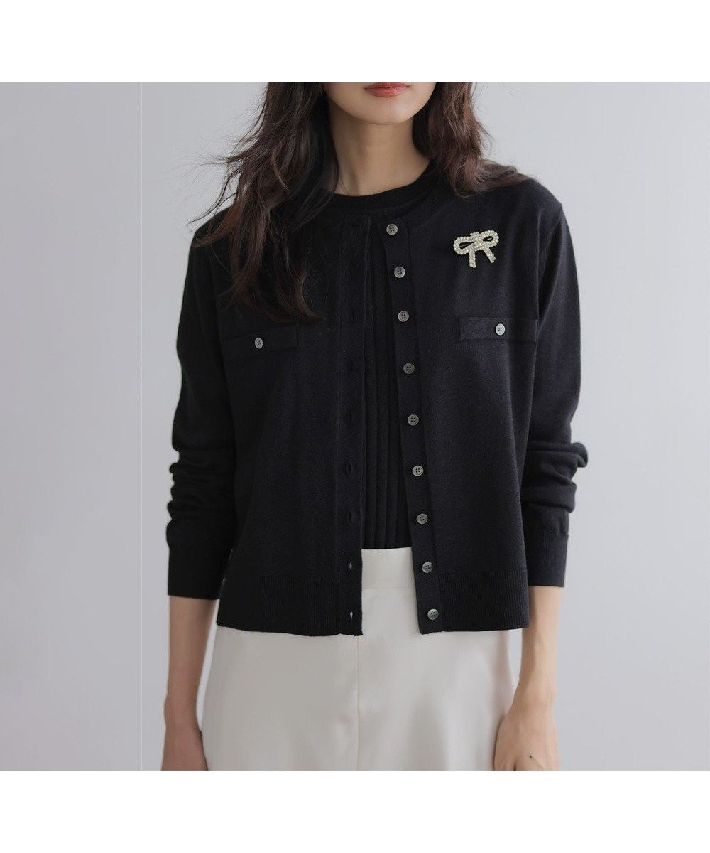 【組曲/KUMIKYOKU】の【ご好評につき追加販売 / 新色追加】ラメアンサンブル ニット インテリア・キッズ・メンズ・レディースファッション・服の通販 founy(ファニー) 　ファッション　Fashion　レディースファッション　Fashion for Women　トップス・カットソー　Cut & Sew Tops　ニット　Knit Tops & Sweaters　アンサンブルニット　Knit Ensembles & Twin Sets　アクリル　Acrylic Material　アンサンブル　Ensemble Set　インナー　Innerwear　カーディガン　Cardigan, Knitwear　クラシック　Classic, Timeless Style　コンパクト　Compact, Small Size　シンプル　Simple, Minimal　ストレッチ　Stretch, Stretchy Fabric　チャーム　Charm, Pendant　バランス　Balance, Style Balance　フィット　Fit, Slim Fit　ポケット　Pocket, Pocket Detail　モダン　Modern, Contemporary　ロング　Long, Long-Length　A/W・秋冬　Autumn/Winter　おすすめ　Recommended / Our Picks　エレガント 上品　Elegant　ブラック系|ID: prp329100004881609 ipo3291000000036436474