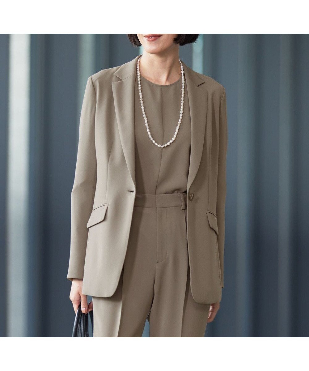 【自由区/JIYU-KU】の【カタログ掲載・セットアップ対応・セレモニー・通勤】トリアセダブルクロステーラード ジャケット インテリア・キッズ・メンズ・レディースファッション・服の通販 founy(ファニー) 　ファッション　Fashion　レディースファッション　Fashion for Women　アウター　Coat / Outerwear Collection　レディースジャケット・軽アウター　Jackets　テーラードジャケット / 通勤・きれいめスタイル　Tailored Jackets & Blazers　おすすめ　Recommended / Our Picks　ジャケット　Jacket, Outerwear　ストレッチ　Stretch, Stretchy Fabric　セットアップ　Set-Up, Coordinated Outfit　セレモニー　Ceremony　フォルム　Silhouette, Form　ボトム　Bottoms, Lower Wear　入学式　Entrance Ceremony　夏　Summer　S/S・春夏　SS, Spring/Summer, Warm Season　A/W・秋冬　Autumn/Winter　ビジネス 仕事 通勤　Business / Work / Commuting　モカ|ID: prp329100004881648 ipo3291000000036436801