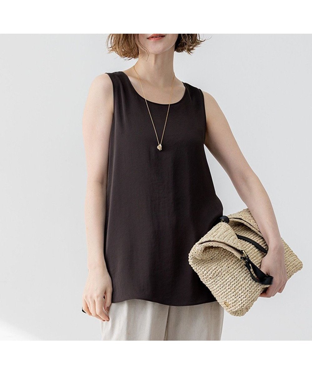 【23区/NIJYUSANKU】の【新色追加/Oggi掲載】ミスティサテン タンクトップ インテリア・キッズ・メンズ・レディースファッション・服の通販 founy(ファニー) 雑誌掲載アイテム Magazine Picks & Fashion Features ファッション雑誌 Fashion Magazines オッジ Oggi ファッション Fashion レディースファッション Fashion for Women トップス・カットソー Cut & Sew Tops 春 Spring 5月号 May Issue カーディガン Cardigan, Knitwear クロップド Cropped, Short Length サテン Satin, Glossy Fabric ジャケット Jacket, Outerwear ストレッチ Stretch, Stretchy Fabric 雑誌 Magazine, Fashion Magazine タンク Tank Top, Sleeveless Top トリミング Trimming, Decorative Edge S/S・春夏 SS, Spring/Summer, Warm Season おすすめ Recommended / Our Picks 夏 Summer エレガント 上品 Elegant ダークブラウン系|ID: prp329100004881708 ipo3291000000036437245