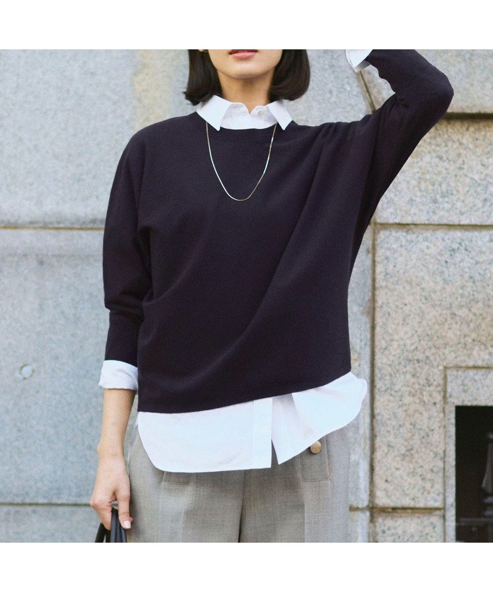 【23区/NIJYUSANKU】のネオコンフォートストレッチ ドルマン ニット 人気、トレンドファッション・服の通販 founy(ファニー) 　ファッション　Fashion　レディースファッション　Fashion for Women　トップス・カットソー　Cut & Sew Tops　ニット　Knit Tops & Sweaters　アクセサリー　Fashion Accessories　春　Spring　シンプル　Simple, Minimal　ストレッチ　Stretch, Stretchy Fabric　スリット　Slit, Slit Detail　セーター　Sweater, Knitwear　デコルテ　Décolleté, Neckline　デニム　Denim, Jeans Material　トレンド　Trend, Trending Now　時計　Watch, Wristwatch　なめらか　Smooth, Silky Texture　フレア　Flare, Flared　ブレスレット　Bracelet, Wristband　リラックス　Relax, Relaxed Fit　S/S・春夏　SS, Spring/Summer, Warm Season　夏　Summer　エレガント 上品　Elegant　2026年　2026　 other-1|ID: prp329100004881735 ipo3291000000036437458