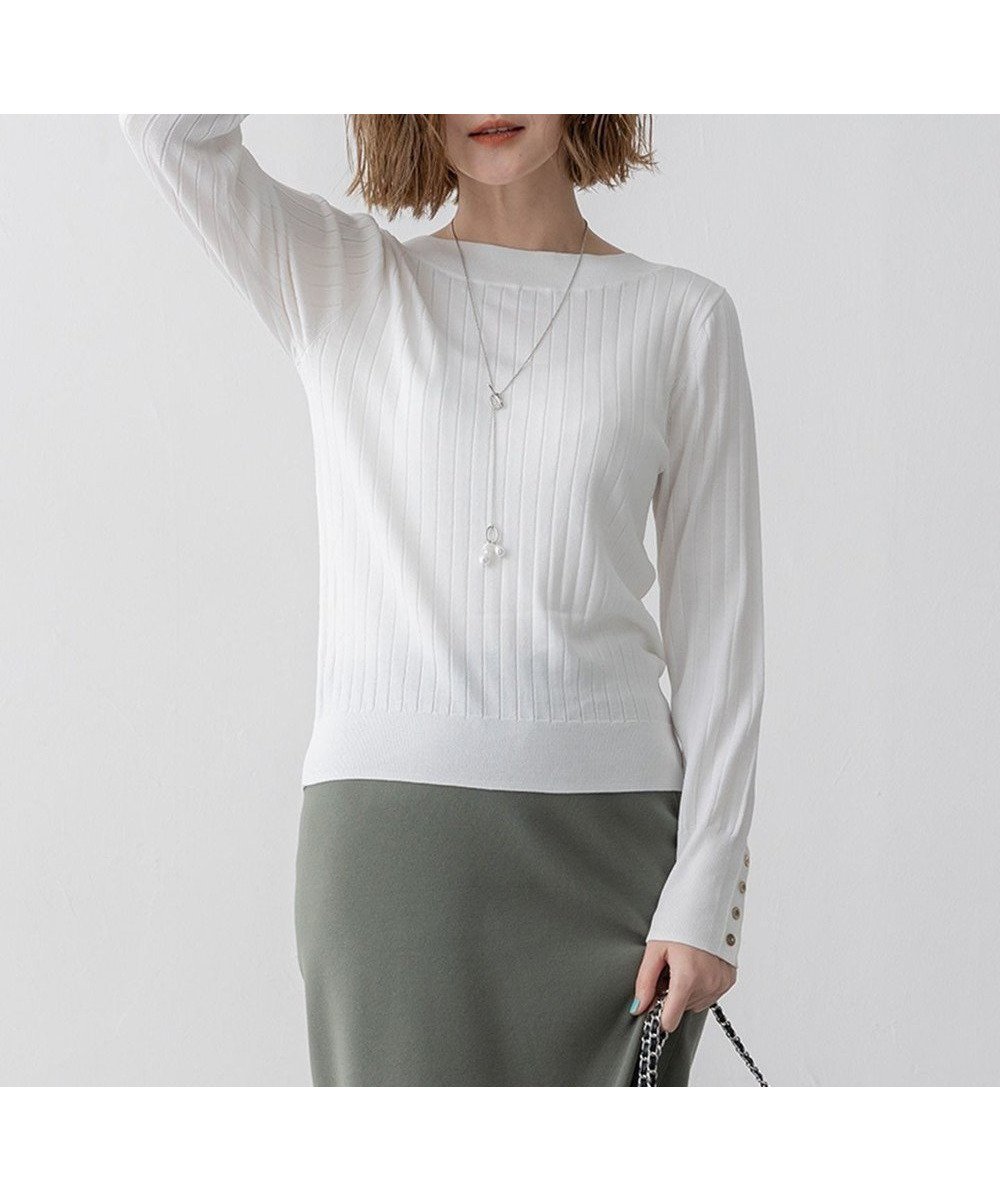 【23区/NIJYUSANKU】の【洗える】シルキーレーヨンワイドリブ ニット インテリア・キッズ・メンズ・レディースファッション・服の通販 founy(ファニー) ファッション Fashion レディースファッション Fashion for Women トップス・カットソー Cut & Sew Tops ニット Knit Tops & Sweaters インナー Innerwear 春 Spring 洗える Machine Washable シルク Silk, 100% Silk ストレッチ Stretch, Stretchy Fabric セーター Sweater, Knitwear ボーダー Border, Stripe 無地 Plain, Solid Color ワイドリブ Wide Rib, Wide Ribbed Knit S/S・春夏 SS, Spring/Summer, Warm Season 夏 Summer 2025年 2025 2025春夏・S/S Spring/Summer 2025 SS25 ホワイト系|ID: prp329100004881818 ipo3291000000036438182