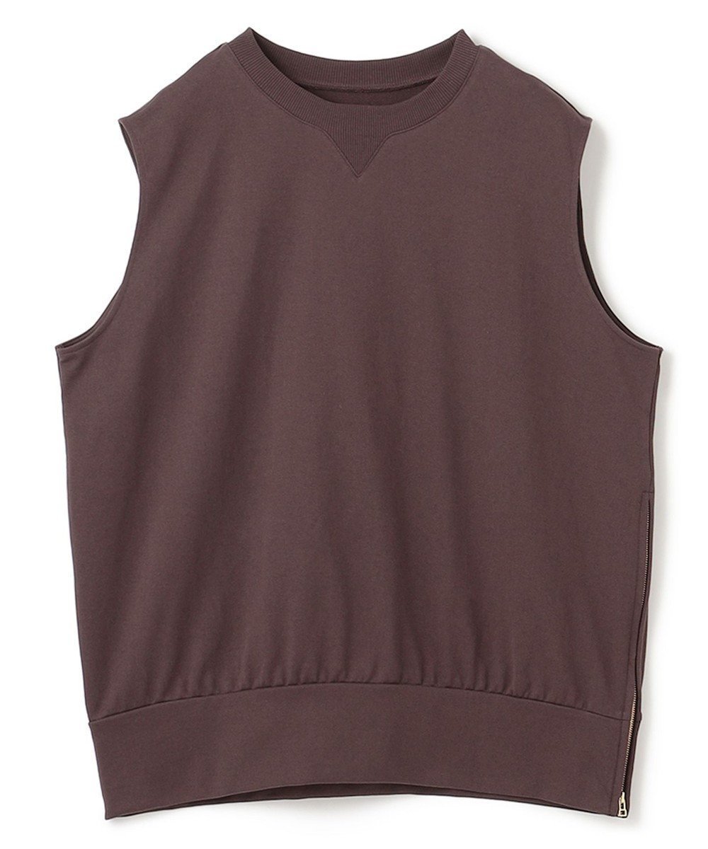 【アンフィーロ 自由区/UNFILO】のスウェットサイドZIPベスト インテリア・キッズ・メンズ・レディースファッション・服の通販 founy(ファニー) 　ファッション　Fashion　レディースファッション　Fashion for Women　アウター　Coat / Outerwear Collection　トップス・カットソー　Cut & Sew Tops　レディースパーカー・カジュアルフーディー　Casual Hoodies & Sweatshirts　ベスト&ジレ / 重ね着スタイル　Vests & Gilets　スウェット・クルーネックトップス　Sweatshirts & Crewnecks / Relaxed Fit Sweat Tops　春　Spring　洗える　Machine Washable　カットソー　Cut and Sewn Top　吸水　Absorbent, Quick-Dry　スウェット / スエット　Sweatshirt, Sweatwear　タンブラー　Tumbler, Travel Mug　ノースリーブ　Sleeveless, No-Sleeve　ベスト　Vest, Waistcoat　ループ　Loop, Loop Knit　S/S・春夏　SS, Spring/Summer, Warm Season　夏　Summer　ブラウン|ID: prp329100004881896 ipo3291000000036438886