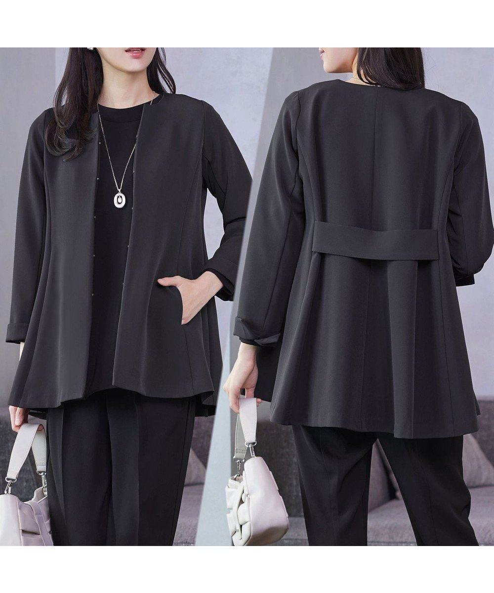 【ティアクラッセ/Tiaclasse】のバックフレアロングジャケット 人気、トレンドファッション・服の通販 founy(ファニー) ファッション Fashion レディースファッション Fashion for Women アウター Coat / Outerwear Collection レディースジャケット・軽アウター Jackets ノーカラージャケット / シンプル上品コーデ Collarless Jackets アクセサリー Fashion Accessories ウォッシャブル Machine Washable 春 Spring 洗える Machine Washable 秋 Autumn シューズ Shoes, Footwear ジャケット Jacket, Outerwear ストレッチ Stretch, Stretchy Fabric スーツ Suit, Formalwear 長袖 Long Sleeve, Full Sleeve フレア Flare, Flared フロント Front, Front Design ポケット Pocket, Pocket Detail ロング Long, Long-Length 冬 Winter / This Winter S/S・春夏 SS, Spring/Summer, Warm Season 再入荷 Restock / Back in Stock おすすめ Recommended / Our Picks 夏 Summer エレガント 上品 Elegant セレモニー Ceremony 新作・新入荷 New Arrivals / New In ビジネス 仕事 通勤 Business / Work / Commuting other-1|ID: prp329100004881914 ipo3291000000036439040