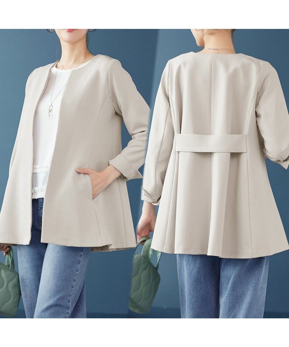 【ティアクラッセ/Tiaclasse】のバックフレアロングジャケット インテリア・キッズ・メンズ・レディースファッション・服の通販 founy(ファニー) ファッション Fashion レディースファッション Fashion for Women アウター Coat / Outerwear Collection レディースジャケット・軽アウター Jackets ノーカラージャケット / シンプル上品コーデ Collarless Jackets アクセサリー Fashion Accessories ウォッシャブル Machine Washable 春 Spring 洗える Machine Washable 秋 Autumn シューズ Shoes, Footwear ジャケット Jacket, Outerwear ストレッチ Stretch, Stretchy Fabric スーツ Suit, Formalwear 長袖 Long Sleeve, Full Sleeve フレア Flare, Flared フロント Front, Front Design ポケット Pocket, Pocket Detail ロング Long, Long-Length 冬 Winter / This Winter S/S・春夏 SS, Spring/Summer, Warm Season 再入荷 Restock / Back in Stock おすすめ Recommended / Our Picks 夏 Summer エレガント 上品 Elegant セレモニー Ceremony 新作・新入荷 New Arrivals / New In ビジネス 仕事 通勤 Business / Work / Commuting グレージュ|ID: prp329100004881914 ipo3291000000036439045