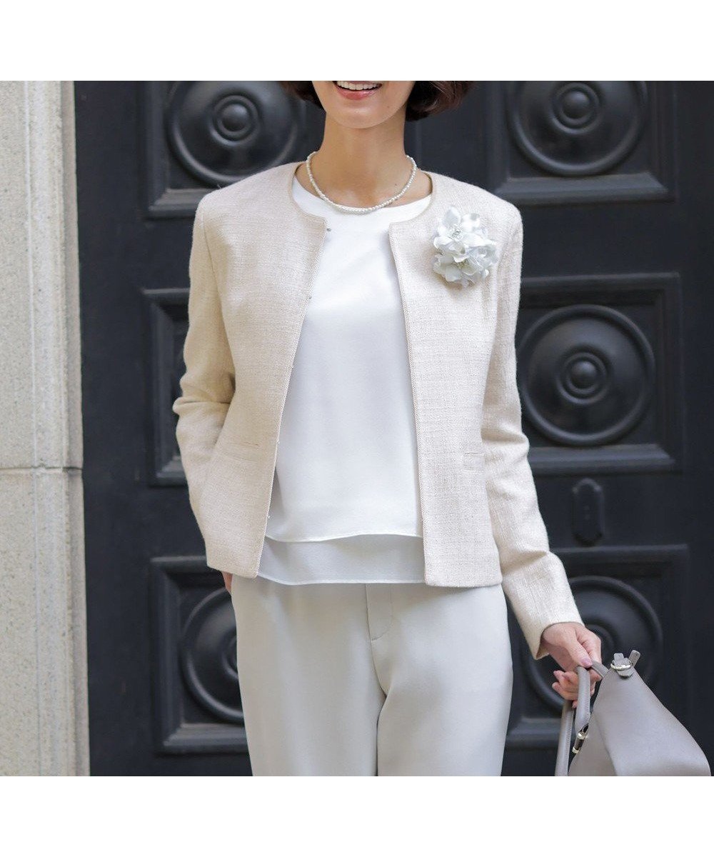 【ジェイ プレス/J.PRESS】の【セットアップ対応】Light Tweed ノーカラー ジャケット 人気、トレンドファッション・服の通販 founy(ファニー) 　ファッション　Fashion　レディースファッション　Fashion for Women　アウター　Coat / Outerwear Collection　レディースジャケット・軽アウター　Jackets　ノーカラージャケット / シンプル上品コーデ　Collarless Jackets　インナー　Innerwear　ジャケット　Jacket, Outerwear　セットアップ　Set-Up, Coordinated Outfit　ツイード　Twill, Twill Weave　バランス　Balance, Style Balance　夏　Summer　S/S・春夏　SS, Spring/Summer, Warm Season　A/W・秋冬　Autumn/Winter　 other-1|ID: prp329100004881925 ipo3291000000036439159