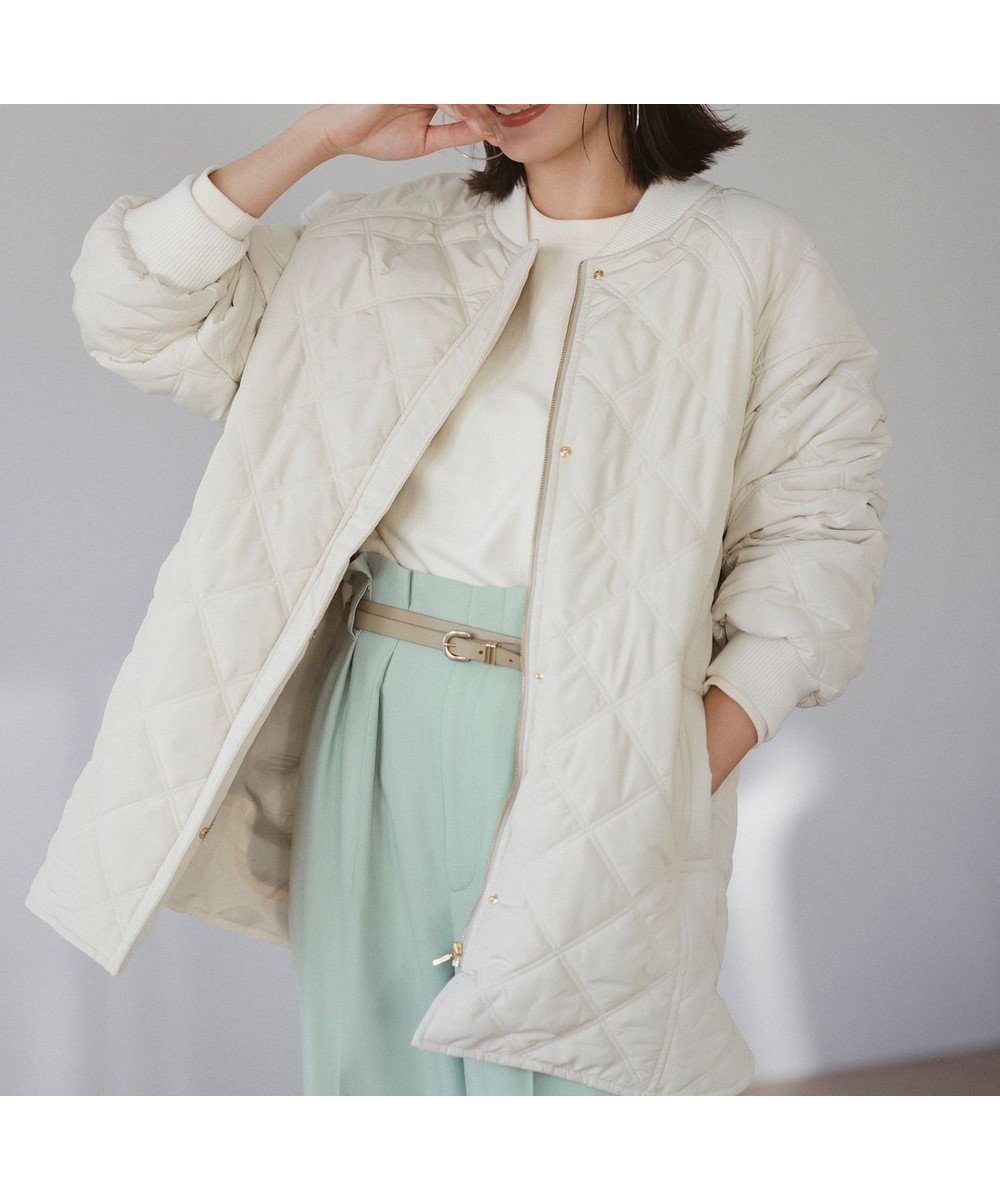 【エニー/ANY】のダイヤキルトブルゾン インテリア・キッズ・メンズ・レディースファッション・服の通販 founy(ファニー) 　ファッション　Fashion　レディースファッション　Fashion for Women　アウター　Coat / Outerwear Collection　レディースジャケット・軽アウター　Jackets　ブルゾンジャケット・スポーティアウター　Blouson Jackets　キルト　Quilt, Quilted Fabric　ジャケット　Jacket, Outerwear　ストール　Stole, Wrap　トレンド　Trend, Trending Now　ブルゾン　Blouson, Bomber Jacket　マフラー　Scarf, Muffler　ラウンド　Round, Round Neck　洗える　Machine Washable　A/W・秋冬　Autumn/Winter　エクリュ|ID: prp329100004881934 ipo3291000000036439204