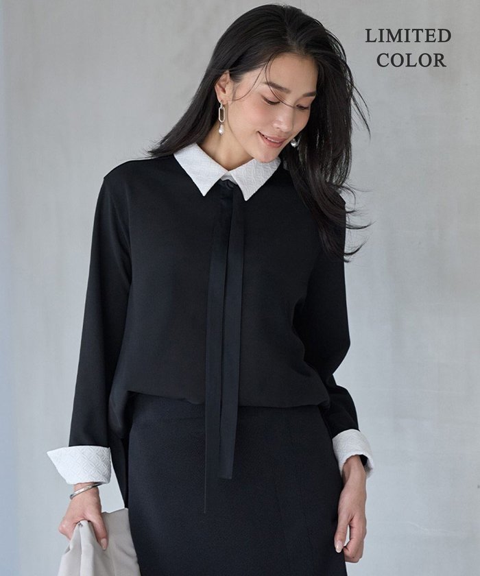 【アイシービー/iCB】の【WEB限定カラーあり】マラボーテWジョーゼット ボウタイ付きシャツカラートップス インテリア・キッズ・メンズ・レディースファッション・服の通販 founy(ファニー) https://founy.com/ ファッション Fashion レディースファッション Fashion for Women トップス・カットソー Cut & Sew Tops シャツ・ブラウス・オフィスカジュアル Elegant Blouses & Button-Ups ロングTシャツ・Tシャツ Longline T-Shirts & Tees カットソー・ベーシックTシャツ Cut-and-Sewn Tops / Stretch Tees & Basics インナー Innerwear カットソー Cut and Sewn Top カフス Cuff Design ジャケット Jacket, Outerwear ジョーゼット Georgette, Semi-Sheer Fabric 人気 Popular, Best Seller 羽織 Haori, Light Jacket マニッシュ Mannish, Boyish レース Lace, Lace Fabric A/W・秋冬 Autumn/Winter おすすめ Recommended / Our Picks セレモニー Ceremony ビジネス 仕事 通勤 Business / Work / Commuting 2025年 2025 2025-2026秋冬・A/W Autumn/Winter 2025–26 AW25–26 |ID: prp329100004882154 ipo3291000000036441081