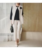 【組曲/KUMIKYOKU】の【KUMIKYOKU NAVY】コンフォータブルドレープ フリルテーパードパンツ 人気、トレンドファッション・服の通販 founy(ファニー) ファッション Fashion レディースファッション Fashion for Women パンツ Pants & Trousers オケージョン Occasion Wear コレクション Collection, Seasonal Line ジャケット Jacket, Outerwear チャーム Charm, Pendant フェミニン Feminine, Girly フォルム Silhouette, Form フォーマル Formal, Dressy フリル Frill, Ruffle ベスト Vest, Waistcoat ポケット Pocket, Pocket Detail A/W・秋冬 Autumn/Winter 2022年 2022 S/S・春夏 SS, Spring/Summer, Warm Season 2022-2023秋冬・A/W Autumn/Winter 2022–23 AW22–23 夏 Summer エレガント 上品 Elegant セレモニー Ceremony 入学式 Entrance Ceremony 卒業式 Graduation Ceremony ビジネス 仕事 通勤 Business / Work / Commuting thumbnail サンドベージュ系|ID: prp329100004882183 ipo3291000000036441376