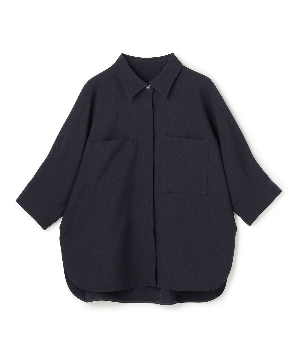 【アンクレイヴ/uncrave】のウォッシャブルドライサップ ドルマンシャツ インテリア・キッズ・メンズ・レディースファッション・服の通販 founy(ファニー) 　ファッション　Fashion　レディースファッション　Fashion for Women　トップス・カットソー　Cut & Sew Tops　シャツ・ブラウス・オフィスカジュアル　Elegant Blouses & Button-Ups　春　Spring　サスペンダー　Suspenders, Braces　ジャケット　Jacket, Outerwear　ワイド　Wide, Wide Fit　S/S・春夏　SS, Spring/Summer, Warm Season　夏　Summer　2025年　2025　2025-2026秋冬・A/W　Autumn/Winter 2025–26 AW25–26　ネイビー|ID: prp329100004884877 ipo3291000000036464567