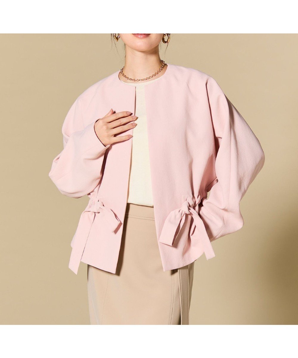 【ベイジ,/BEIGE,】のPORDIC / ドロスト付きノーカラージャケット インテリア・キッズ・メンズ・レディースファッション・服の通販 founy(ファニー) 　ファッション　Fashion　レディースファッション　Fashion for Women　アウター　Coat / Outerwear Collection　レディースジャケット・軽アウター　Jackets　ノーカラージャケット / シンプル上品コーデ　Collarless Jackets　春　Spring　カットソー　Cut and Sewn Top　今季　This Season, Current Season　ジャケット　Jacket, Outerwear　人気　Popular, Best Seller　フェミニン　Feminine, Girly　フォルム　Silhouette, Form　リラックス　Relax, Relaxed Fit　ワイド　Wide, Wide Fit　S/S・春夏　SS, Spring/Summer, Warm Season　夏　Summer　エレガント 上品　Elegant　Nude|ID: prp329100004884927 ipo3291000000036465044