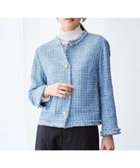 【自由区/JIYU-KU】の【オンオフ使える・セレモニー】ファンシーノットツイードノーカラー ジャケット 人気、トレンドファッション・服の通販 founy(ファニー) ファッション Fashion レディースファッション Fashion for Women アウター Coat / Outerwear Collection レディースジャケット・軽アウター Jackets ノーカラージャケット / シンプル上品コーデ Collarless Jackets エレガント 上品 Elegant 春 Spring カーディガン Cardigan, Knitwear グログラン Grosgrain, Grosgrain Ribbon ジャケット Jacket, Outerwear ツイード Twill, Twill Weave フリンジ Fringe, Tassel メッシュ Mesh, Net Fabric ラグジュアリー Luxury, Elegant リボン Ribbon, Bow リラックス Relax, Relaxed Fit S/S・春夏 SS, Spring/Summer, Warm Season 夏 Summer セレモニー Ceremony thumbnail ブルー|ID: prp329100004884957 ipo3291000000036465289