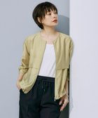 【アイシービー/iCB】の【接触冷感・速乾・洗える】 リヨセルナイロンワッシャー ノーカラーブルゾン 人気、トレンドファッション・服の通販 founy(ファニー) ファッション Fashion レディースファッション Fashion for Women アウター Coat / Outerwear Collection レディースジャケット・軽アウター Jackets ブルゾンジャケット・スポーティアウター Blouson Jackets 春 Spring 洗える Machine Washable シアー Sheer, See-Through ジャケット Jacket, Outerwear ドローストリング Drawstring, Pull Cord パウダー Powder, Soft Tone フォルム Silhouette, Form ブルゾン Blouson, Bomber Jacket ブロード Broadcloth, Fine Cotton ボトム Bottoms, Lower Wear メタル Metal, Metal Parts ヨーク Yoke, Yoke Design ワッシャー Washer, Crinkled Finish S/S・春夏 SS, Spring/Summer, Warm Season 夏 Summer 旅行 Travel 2025年 2025 2025春夏・S/S Spring/Summer 2025 SS25 thumbnail クリームカーキ系|ID: prp329100004884960 ipo3291000000036465322