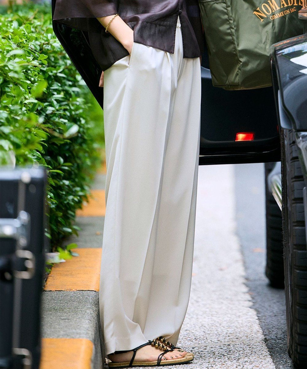 【23区/NIJYUSANKU】の【接触冷感/UVカット/吸水速乾】ストレッチジョーゼット ワイド パンツ インテリア・キッズ・メンズ・レディースファッション・服の通販 founy(ファニー) ファッション Fashion レディースファッション Fashion for Women パンツ Pants & Trousers エレガント 上品 Elegant 春 Spring ギャザー Gathered, Ruffled 吸水 Absorbent, Quick-Dry ジャケット Jacket, Outerwear ジョーゼット Georgette, Semi-Sheer Fabric ストレッチ Stretch, Stretchy Fabric セットアップ Set-Up, Coordinated Outfit フォルム Silhouette, Form ワイド Wide, Wide Fit S/S・春夏 SS, Spring/Summer, Warm Season おすすめ Recommended / Our Picks 夏 Summer 2025年 2025 2025春夏・S/S Spring/Summer 2025 SS25 ベージュ系|ID: prp329100004887743 ipo3291000000036497632