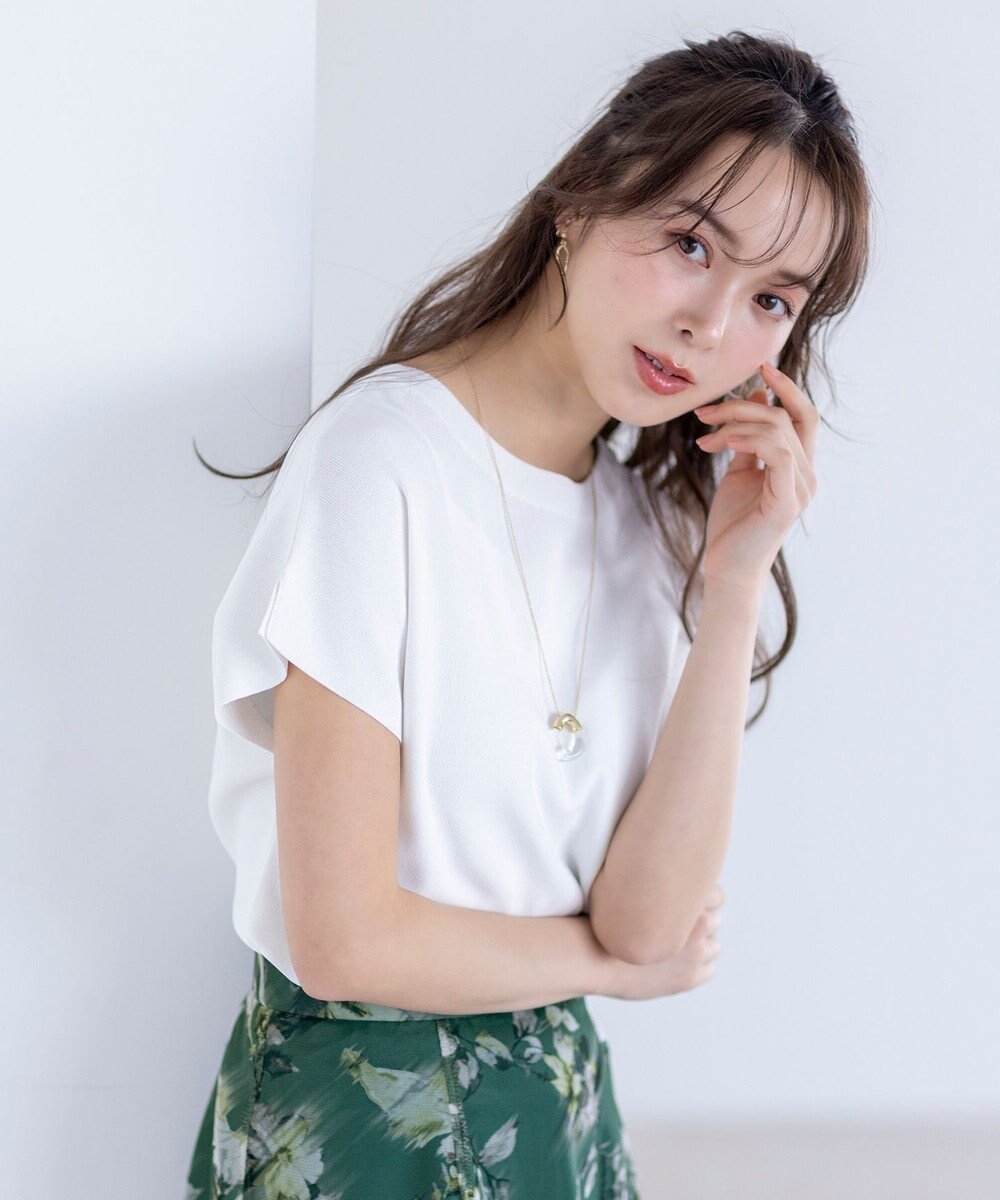 【エニィ スィス/any SiS】の【接触冷感・UVカット・洗える】ビューティクール フレンチ ニットT インテリア・キッズ・メンズ・レディースファッション・服の通販 founy(ファニー) 　ファッション　Fashion　レディースファッション　Fashion for Women　トップス・カットソー　Cut & Sew Tops　ニット　Knit Tops & Sweaters　春　Spring　洗える　Machine Washable　カラフル　Colorful Design　カーディガン　Cardigan, Knitwear　ストレッチ　Stretch, Stretchy Fabric　スリット　Slit, Slit Detail　スリーブ　Sleeve, Long Sleeve / Short Sleeve　セーター　Sweater, Knitwear　フレンチ　French, French Style　ボーダー　Border, Stripe　S/S・春夏　SS, Spring/Summer, Warm Season　おすすめ　Recommended / Our Picks　夏　Summer　新作・新入荷　New Arrivals / New In　オフ|ID: prp329100004887751 ipo3291000000036497795