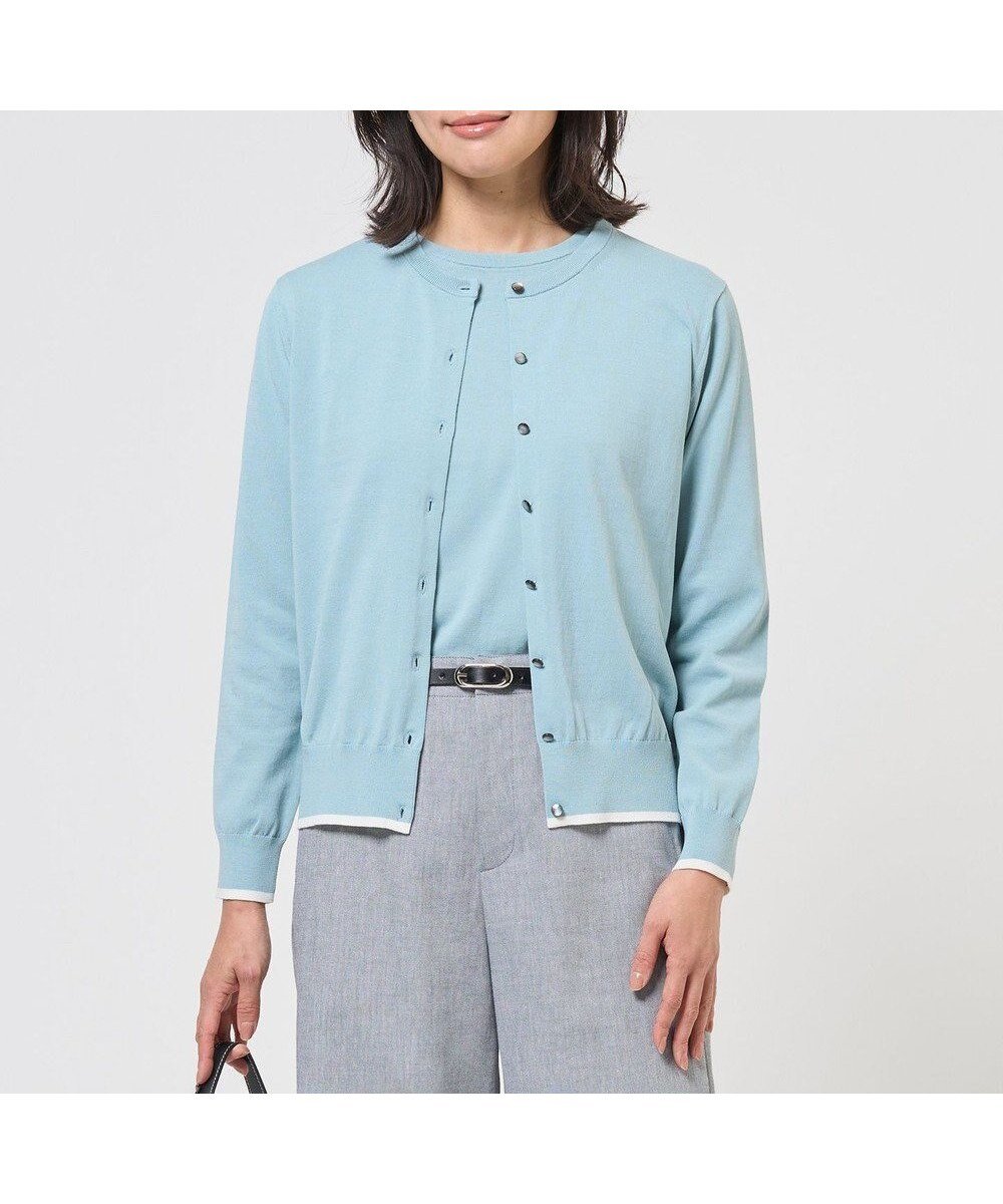 【ジェイ プレス/J.PRESS】のBASIC HT COTTON クルーネック カーディガン 人気、トレンドファッション・服の通販 founy(ファニー) 　ファッション　Fashion　レディースファッション　Fashion for Women　トップス・カットソー　Cut & Sew Tops　カーディガン・羽織り　Layered Style Cardigans　アンサンブル　Ensemble Set　イタリア　Italy　インド　Indian Textile　春　Spring　カーディガン　Cardigan, Knitwear　シンプル　Simple, Minimal　ベーシック　Basic, Essential　ローズ　Rose, Rose Motif　S/S・春夏　SS, Spring/Summer, Warm Season　夏　Summer　エレガント 上品　Elegant　 other-1|ID: prp329100004887776 ipo3291000000036498164