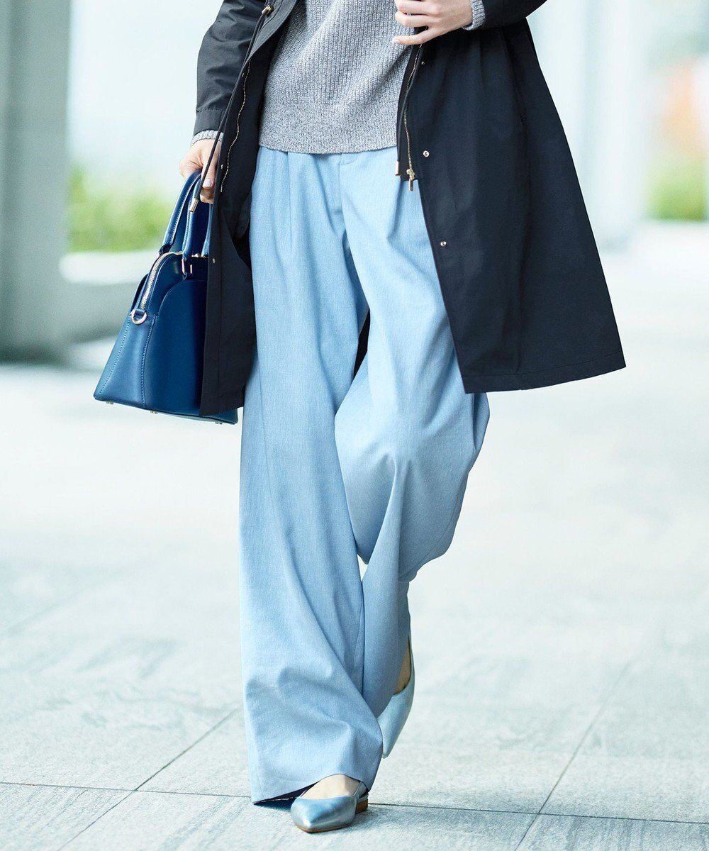 【自由区/JIYU-KU】の【セットアップ対応・楽チンキレイ見え】ソフトリネンダンガリーワイド パンツ 人気、トレンドファッション・服の通販 founy(ファニー) 　ファッション　Fashion　レディースファッション　Fashion for Women　セットアップ　Matching Sets　レディースパンツ・ボトムス　Pants & Trousers / Bottoms　シンプル　Simple, Minimal　ストレッチ　Stretch, Stretchy Fabric　セットアップ　Set-Up, Coordinated Outfit　ワイド　Wide, Wide Fit　エレガント 上品　Elegant　夏　Summer　春　Spring　S/S・春夏　SS, Spring/Summer, Warm Season　 other-1|ID: prp329100004887779 ipo3291000000036498196