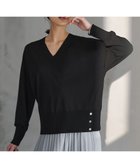 【アイシービー/iCB】のクリアレーヨンストレッチ Vネックニット 人気、トレンドファッション・服の通販 founy(ファニー) ファッション Fashion レディースファッション Fashion for Women トップス・カットソー Cut & Sew Tops ニット Knit Tops & Sweaters Vネックトップス V-Neck Tops / V-Cut Neckline Shirts 春 Spring ストレッチ Stretch, Stretchy Fabric スリット Slit, Slit Detail セーター Sweater, Knitwear フレア Flare, Flared メタル Metal, Metal Parts ワイド Wide, Wide Fit S/S・春夏 SS, Spring/Summer, Warm Season 夏 Summer 2026年 2026 thumbnail ブラック|ID: prp329100004887789 ipo3291000000036498351