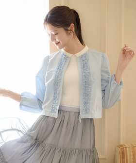 【トッカ/TOCCA】の【鈴木ゆうかさん着用】SWEET FRILL JACKET ジャケット 人気、トレンドファッション・服の通販 founy(ファニー) ファッション Fashion レディースファッション Fashion for Women アウター Coat / Outerwear Collection レディースジャケット・軽アウター Jackets ノーカラージャケット / シンプル上品コーデ Collarless Jackets 春 Spring ジャケット Jacket, Outerwear フェミニン Feminine, Girly フリル Frill, Ruffle フロント Front, Front Design S/S・春夏 SS, Spring/Summer, Warm Season 夏 Summer エレガント 上品 Elegant ビジネス 仕事 通勤 Business / Work / Commuting 2026年 2026 |ID:prp329100004888901