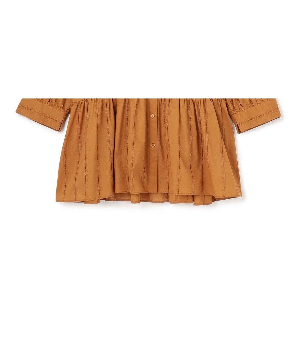 【アンフィーロ 自由区/UNFILO】のペプラム ギャザーブラウス インテリア・キッズ・メンズ・レディースファッション・服の通販 founy(ファニー) ファッション Fashion レディースファッション Fashion for Women トップス・カットソー Cut & Sew Tops シャツ・ブラウス・オフィスカジュアル Elegant Blouses & Button-Ups ウォッシャブル Machine Washable 春 Spring ギャザー Gathered, Ruffled シアー Sheer, See-Through ストライプ Stripe, Striped Pattern ペプラム Peplum, Flared Hem 無地 Plain, Solid Color S/S・春夏 SS, Spring/Summer, Warm Season 再入荷 Restock / Back in Stock 夏 Summer エレガント 上品 Elegant 新作・新入荷 New Arrivals / New In キャメル|ID: prp329100004888921 ipo3291000000036515789