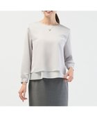 【ジェイ プレス/J.PRESS】のハンマーサテン カットソー 人気、トレンドファッション・服の通販 founy(ファニー) ファッション Fashion レディースファッション Fashion for Women トップス・カットソー Cut & Sew Tops シャツ・ブラウス・オフィスカジュアル Elegant Blouses & Button-Ups ロングTシャツ・Tシャツ Longline T-Shirts & Tees カットソー・ベーシックTシャツ Cut-and-Sewn Tops / Stretch Tees & Basics カットソー Cut and Sewn Top サテン Satin, Glossy Fabric シンプル Simple, Minimal ジャケット Jacket, Outerwear ストレッチ Stretch, Stretchy Fabric スリット Slit, Slit Detail パール Pearl, Pearl Accent A/W・秋冬 Autumn/Winter S/S・春夏 SS, Spring/Summer, Warm Season 夏 Summer エレガント 上品 Elegant セレモニー Ceremony thumbnail ライトグレー系|ID: prp329100004889316 ipo3291000000036532044