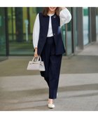 【エニー/ANY】の【3SET】きちんと見え3点コーデセット(ブラウス+ジレ+パンツ) ネイビー|ID: prp329100004889332 ipo3291000000036657726