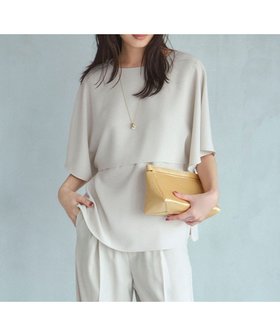 【23区/NIJYUSANKU】の【新色追加】ストレッチジョーゼット ケープデザイン カットソー 人気、トレンドファッション・服の通販 founy(ファニー) ファッション Fashion レディースファッション Fashion for Women トップス・カットソー Cut & Sew Tops シャツ・ブラウス・オフィスカジュアル Elegant Blouses & Button-Ups ロングTシャツ・Tシャツ Longline T-Shirts & Tees カットソー・ベーシックTシャツ Cut-and-Sewn Tops / Stretch Tees & Basics エレガント 上品 Elegant 春 Spring カットソー Cut and Sewn Top ジョーゼット Georgette, Semi-Sheer Fabric ストレッチ Stretch, Stretchy Fabric セットアップ Set-Up, Coordinated Outfit ノースリーブ Sleeveless, No-Sleeve 人気 Popular, Best Seller フォルム Silhouette, Form ワイド Wide, Wide Fit S/S・春夏 SS, Spring/Summer, Warm Season おすすめ Recommended / Our Picks 夏 Summer |ID:prp329100004889356