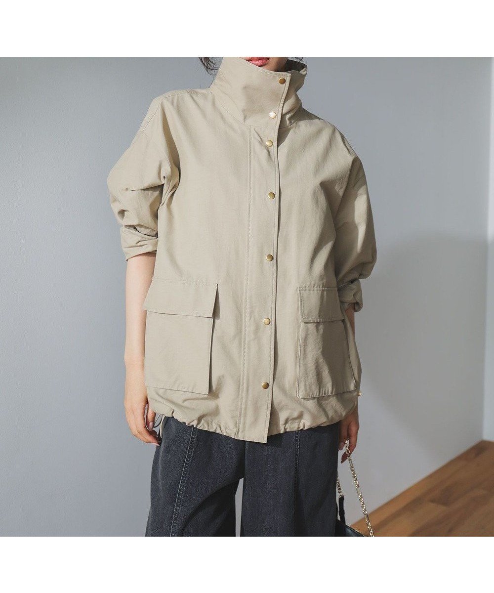 【アンフィーロ 自由区/UNFILO】のスタンド ZIPアウター インテリア・キッズ・メンズ・レディースファッション・服の通販 founy(ファニー) 　ファッション　Fashion　レディースファッション　Fashion for Women　アウター　Coat / Outerwear Collection　レディースジャケット・軽アウター　Jackets　ウォッシャブル　Machine Washable　春　Spring　ジャケット　Jacket, Outerwear　スタンド　Stand Collar, Upright Stand　ツイル　Twist, Twisted Detail　ドローストリング　Drawstring, Pull Cord　バランス　Balance, Style Balance　フロント　Front, Front Design　防寒　Cold Protection, Winter-Ready　ワッシャー　Washer, Crinkled Finish　S/S・春夏　SS, Spring/Summer, Warm Season　おすすめ　Recommended / Our Picks　夏　Summer　ベージュ|ID: prp329100004889398 ipo3291000000036533074