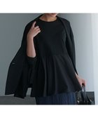 【23区/NIJYUSANKU】の【ご好評につき新色追加】ナチュラルコットンベアコンビ ペプラム カットソー ブラック系|ID: prp329100004889430 ipo3291000000036898441