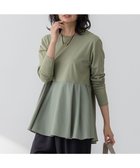 【23区/NIJYUSANKU】の【ご好評につき新色追加】ナチュラルコットンベアコンビ ペプラム カットソー [WEB限定]カーキ系|ID: prp329100004889430 ipo3291000000036898446