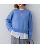 【23区/NIJYUSANKU】の【Oggi掲載】コットンギマ クルーネック ニット スカイブルー系|ID: prp329100004889431 ipo3291000000036533512