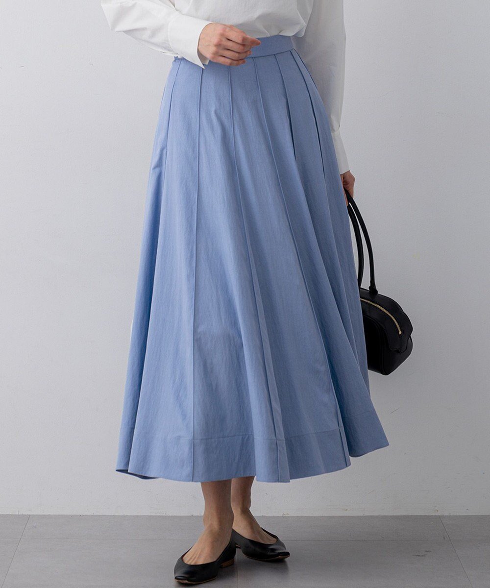 【23区/NIJYUSANKU】の【FUDGE掲載】マットライトタフタ フレアスカート インテリア・キッズ・メンズ・レディースファッション・服の通販 founy(ファニー) 雑誌掲載アイテム Magazine Picks & Fashion Features ファッション雑誌 Fashion Magazines ファッジ FUDGE ファッション Fashion レディースファッション Fashion for Women スカート Skirts Aライン・フレアスカート A-Line & Flared Skirts 春 Spring 軽量 Lightweight, Ultra Light スニーカー Sneakers, Trainers 雑誌 Magazine, Fashion Magazine タフタ Taffeta, Structured Fabric ダウン Down, Puffer ドレープ Drape, Draping Fabric 2月号 February Issue, Feb. Edition バランス Balance, Style Balance フレア Flare, Flared S/S・春夏 SS, Spring/Summer, Warm Season おすすめ Recommended / Our Picks 夏 Summer エレガント 上品 Elegant 2026年 2026 サックス系|ID: prp329100004889469 ipo3291000000036533841