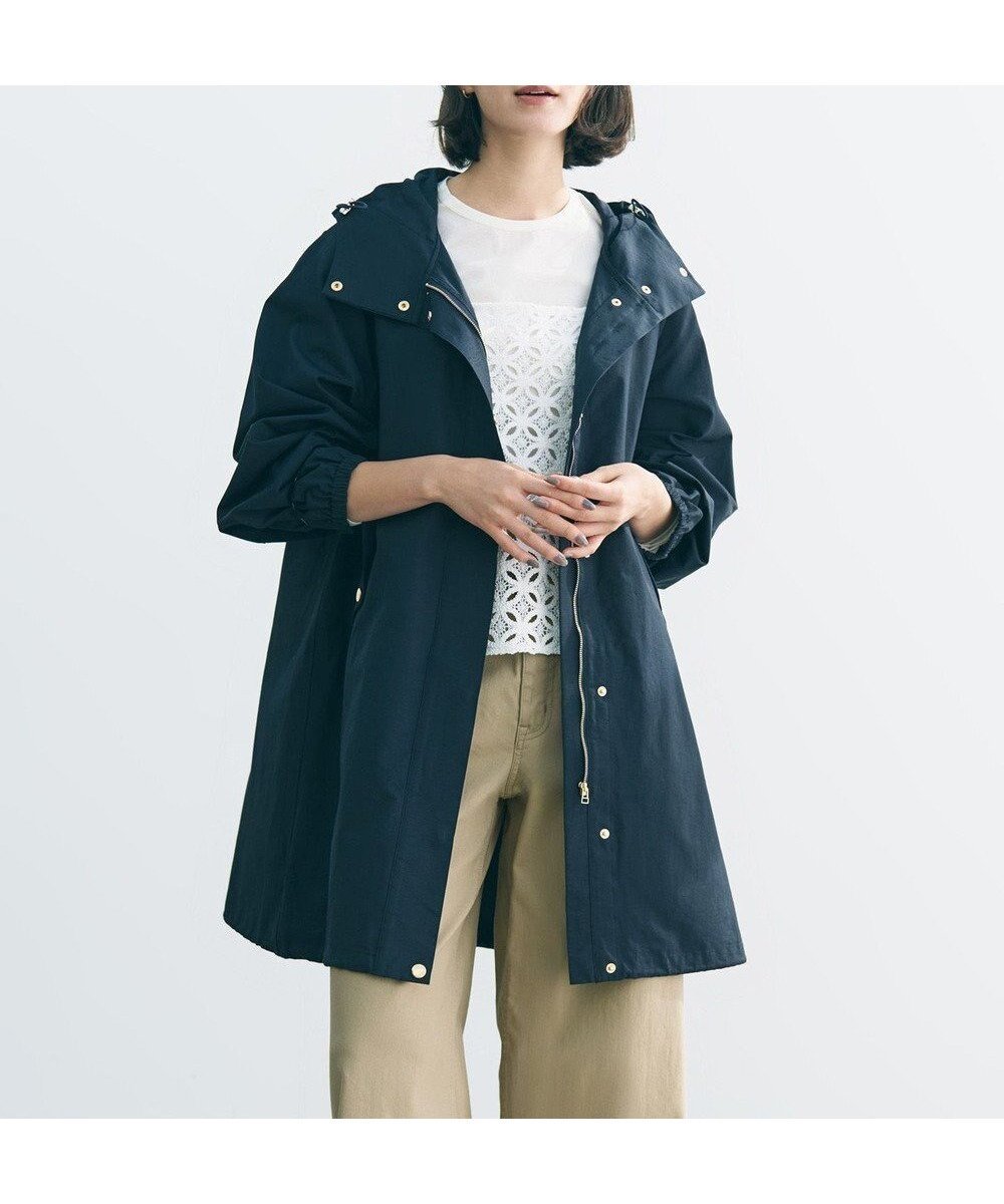 【アンフィーロ 自由区/UNFILO】のフーディアウター インテリア・キッズ・メンズ・レディースファッション・服の通販 founy(ファニー) 　ファッション　Fashion　レディースファッション　Fashion for Women　アウター　Coat / Outerwear Collection　コート・ロングコート・ピーコート　Long Coats, Peacoats & More　レディースジャケット・軽アウター　Jackets　インナー　Innerwear　ウォッシャブル　Machine Washable　春　Spring　ジャケット　Jacket, Outerwear　スリーブ　Sleeve, Long Sleeve / Short Sleeve　ツイル　Twist, Twisted Detail　ドローストリング　Drawstring, Pull Cord　バランス　Balance, Style Balance　ボトム　Bottoms, Lower Wear　ミリタリー　Military, Army Style　メタル　Metal, Metal Parts　ワッシャー　Washer, Crinkled Finish　S/S・春夏　SS, Spring/Summer, Warm Season　夏　Summer　ネイビー|ID: prp329100004889510 ipo3291000000036534248