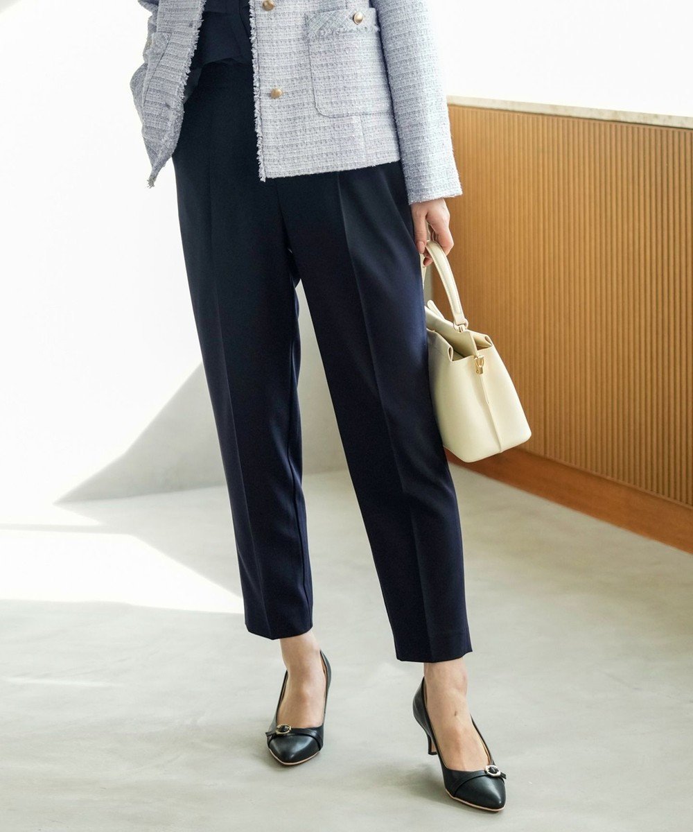 【エニィ スィス/any SiS】の【セットアップ対応】セレモニーダブルクロス テーパードパンツ インテリア・キッズ・メンズ・レディースファッション・服の通販 founy(ファニー) 　ファッション　Fashion　レディースファッション　Fashion for Women　セットアップ　Matching Sets　レディースパンツ・ボトムス　Pants & Trousers / Bottoms　オケージョン　Occasion Wear　春　Spring　ストレッチ　Stretch, Stretchy Fabric　セットアップ　Set-Up, Coordinated Outfit　センター　Center, Center Line　ダブル　Double, Double-Breasted　定番　Standard, Basic Item　人気　Popular, Best Seller　ポケット　Pocket, Pocket Detail　S/S・春夏　SS, Spring/Summer, Warm Season　おすすめ　Recommended / Our Picks　夏　Summer　エレガント 上品　Elegant　ビジネス 仕事 通勤　Business / Work / Commuting　ネイビー|ID: prp329100004889531 ipo3291000000036534443