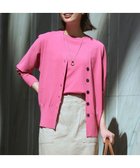 【23区/NIJYUSANKU】のレーヨンポリエステルストレッチ Vネック カーディガン 人気、トレンドファッション・服の通販 founy(ファニー) ファッション Fashion レディースファッション Fashion for Women トップス・カットソー Cut & Sew Tops カーディガン・羽織り Layered Style Cardigans Vネックトップス V-Neck Tops / V-Cut Neckline Shirts 春 Spring カーディガン Cardigan, Knitwear スリット Slit, Slit Detail スリーブ Sleeve, Long Sleeve / Short Sleeve セットアップ Set-Up, Coordinated Outfit 定番 Standard, Basic Item 人気 Popular, Best Seller フォルム Silhouette, Form フレンチ French, French Style S/S・春夏 SS, Spring/Summer, Warm Season 夏 Summer エレガント 上品 Elegant 2026年 2026 thumbnail ピンク系|ID: prp329100004889539 ipo3291000000036534522