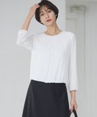 【23区/NIJYUSANKU】の【洗える】シルキーデシン ボールチェーン バルーン ブラウス 人気、トレンドファッション・服の通販 founy(ファニー) ファッション Fashion レディースファッション Fashion for Women トップス・カットソー Cut & Sew Tops シャツ・ブラウス・オフィスカジュアル Elegant Blouses & Button-Ups インナー Innerwear 春 Spring 洗える Machine Washable カットソー Cut and Sewn Top シルク Silk, 100% Silk スーツ Suit, Formalwear セットアップ Set-Up, Coordinated Outfit とろみ Fluid, Flowy Fabric チェーン Chain, Chain Strap ドッキング Docking, Mixed Material ドレープ Drape, Draping Fabric なめらか Smooth, Silky Texture バルーン Balloon, Balloon Silhouette フロント Front, Front Design S/S・春夏 SS, Spring/Summer, Warm Season 夏 Summer エレガント 上品 Elegant セレモニー Ceremony ビジネス 仕事 通勤 Business / Work / Commuting thumbnail ホワイト系|ID: prp329100004889543 ipo3291000000036534556