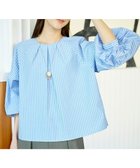 【自由区/JIYU-KU】の【SHIHOさん着用】ボリュームスリーブ ブラウス 人気、トレンドファッション・服の通販 founy(ファニー) ファッション Fashion レディースファッション Fashion for Women トップス・カットソー Cut & Sew Tops シャツ・ブラウス・オフィスカジュアル Elegant Blouses & Button-Ups ボリューム袖・フリルスリーブブラウス Voluminous & Ruffle Sleeves / Puffy Sleeve Tops ストライプ Stripe, Striped Pattern スリーブ Sleeve, Long Sleeve / Short Sleeve リラックス Relax, Relaxed Fit 夏 Summer 春 Spring S/S・春夏 SS, Spring/Summer, Warm Season 無地 Plain, Solid Color thumbnail サックスストライプ|ID: prp329100004889565 ipo3291000000036534790