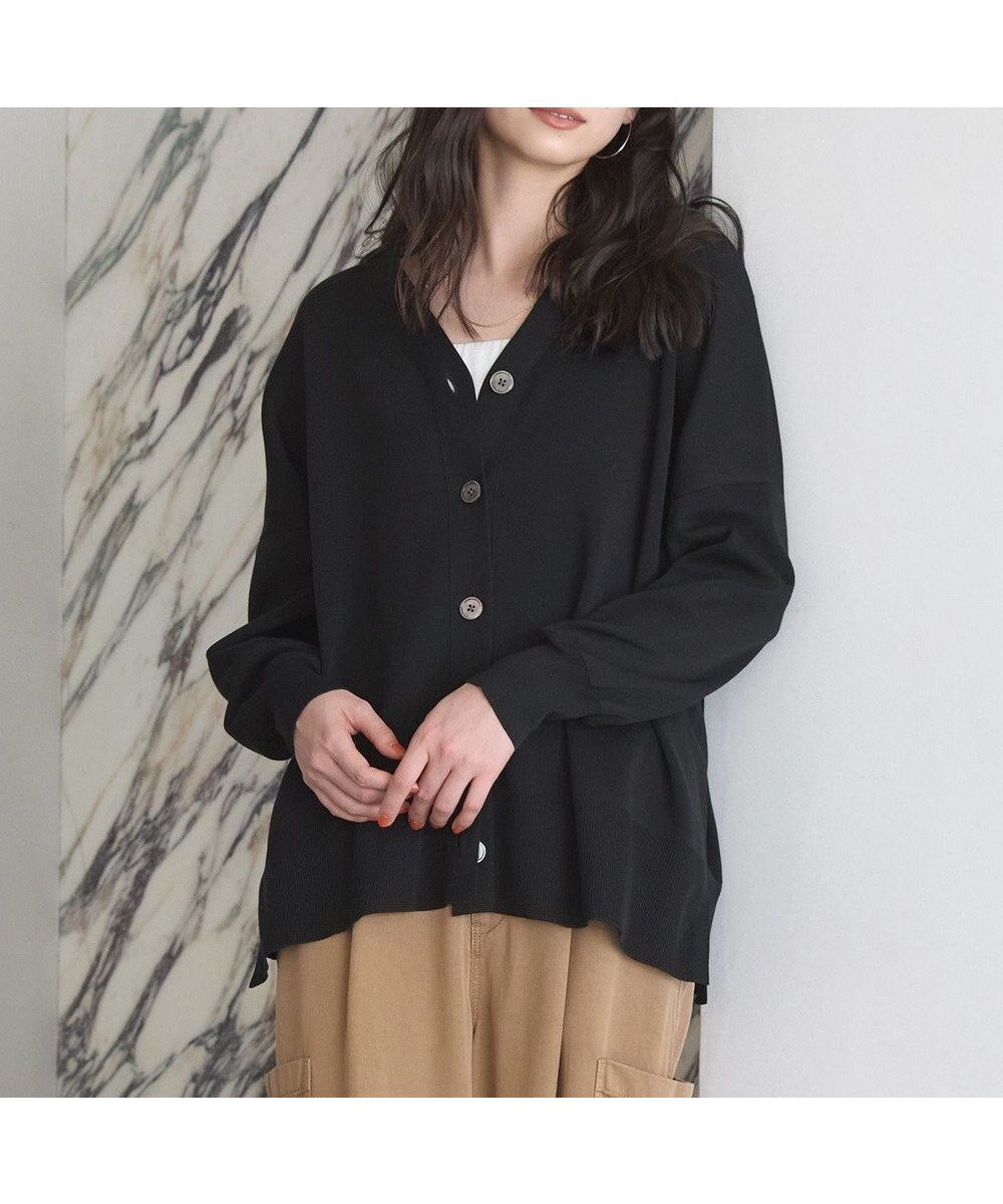 【23区/NIJYUSANKU】の【SLOW/一部店舗限定】コットンポリエステル カーディガン 人気、トレンドファッション・服の通販 founy(ファニー) 　ファッション　Fashion　レディースファッション　Fashion for Women　トップス・カットソー　Cut & Sew Tops　カーディガン・羽織り　Layered Style Cardigans　春　Spring　カーディガン　Cardigan, Knitwear　ストレッチ　Stretch, Stretchy Fabric　セットアップ　Set-Up, Coordinated Outfit　ホールガーメント　WholeGarment, Seamless Knit　ボックス　Boxy, Box Shape　リブニット　Rib Knit, Ribbed Knit　S/S・春夏　SS, Spring/Summer, Warm Season　夏　Summer　エレガント 上品　Elegant　2026年　2026　 other-1|ID: prp329100004891301 ipo3291000000036561005