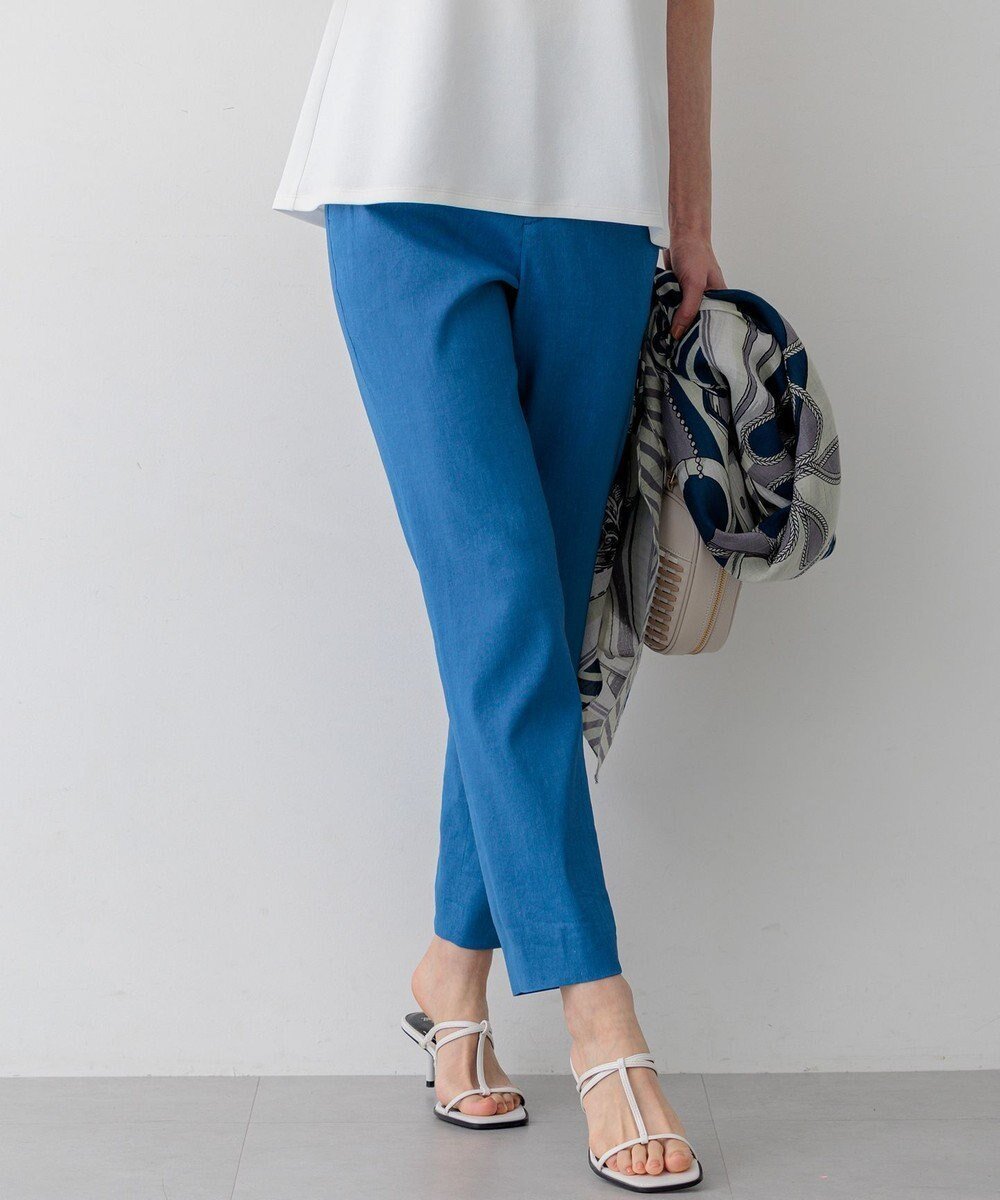【23区/NIJYUSANKU】の【CanCam掲載】リネンレーヨンストレッチ テーパード パンツ インテリア・キッズ・メンズ・レディースファッション・服の通販 founy(ファニー) 　雑誌掲載アイテム　Magazine Picks & Fashion Features　ファッション雑誌　Fashion Magazines　キャンキャン　CanCam　ファッション　Fashion　レディースファッション　Fashion for Women　パンツ　Pants & Trousers　春　Spring　4月号　April Issue　ジャケット　Jacket, Outerwear　ストレッチ　Stretch, Stretchy Fabric　セットアップ　Set-Up, Coordinated Outfit　雑誌　Magazine, Fashion Magazine　ダブル　Double, Double-Breasted　テーパード　Tapered, Tapered Pants　フロント　Front, Front Design　ブルゾン　Blouson, Bomber Jacket　ベーシック　Basic, Essential　リネン　Linen, Linen Fabric　リラックス　Relax, Relaxed Fit　ループ　Loop, Loop Knit　ワイド　Wide, Wide Fit　S/S・春夏　SS, Spring/Summer, Warm Season　夏　Summer　エレガント 上品　Elegant　2026年　2026　グレイッシュブルー系|ID: prp329100004891322 ipo3291000000036561354