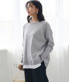 【アンフィーロ 自由区/UNFILO】のコットンカシミヤニット クルーネック グレー|ID: prp329100004891328 ipo3291000000036561467