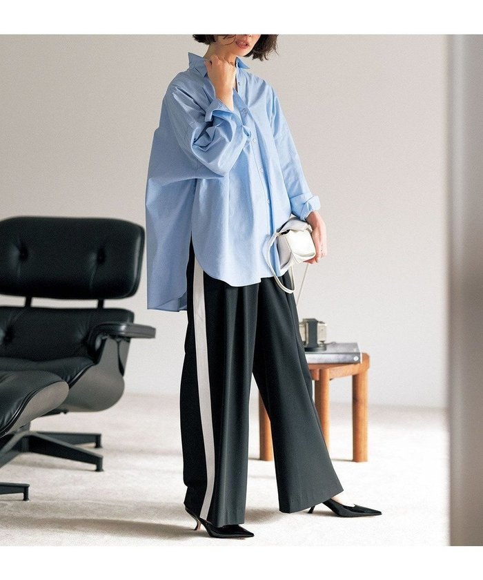 【アンフィーロ 自由区/UNFILO】の【セットアップ着用可】マイビューティ 側章ワイドパンツ インテリア・キッズ・メンズ・レディースファッション・服の通販 founy(ファニー) https://founy.com/ ファッション Fashion レディースファッション Fashion for Women セットアップ Matching Sets レディースパンツ・ボトムス Pants & Trousers / Bottoms 春 Spring ストレッチ Stretch, Stretchy Fabric スラックス Slacks, Dress Pants セットアップ Set-Up, Coordinated Outfit ツイル Twist, Twisted Detail フロント Front, Front Design マニッシュ Mannish, Boyish ワイド Wide, Wide Fit S/S・春夏 SS, Spring/Summer, Warm Season 夏 Summer エレガント 上品 Elegant |ID: prp329100004891429 ipo3291000000036562619