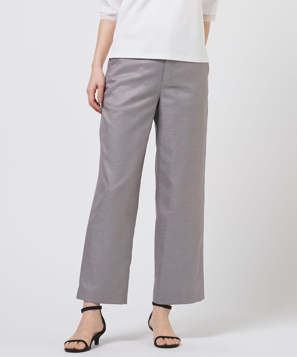 【ジェイ プレス/J.PRESS】の【定番人気・セットアップ対応】OXIJEWEL ストレッチ ストレート パンツ インテリア・キッズ・メンズ・レディースファッション・服の通販 founy(ファニー) 　ファッション　Fashion　レディースファッション　Fashion for Women　セットアップ　Matching Sets　レディースパンツ・ボトムス　Pants & Trousers / Bottoms　ウォッシャブル　Machine Washable　春　Spring　吸水　Absorbent, Quick-Dry　シンプル　Simple, Minimal　ストレッチ　Stretch, Stretchy Fabric　ストレート　Straight, Straight Cut　セットアップ　Set-Up, Coordinated Outfit　ドレープ　Drape, Draping Fabric　定番　Standard, Basic Item　人気　Popular, Best Seller　ベーシック　Basic, Essential　S/S・春夏　SS, Spring/Summer, Warm Season　夏　Summer　ビジネス 仕事 通勤　Business / Work / Commuting　グレー系|ID: prp329100004891501 ipo3291000000036563361