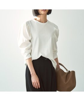 【アンフィーロ 自由区/UNFILO】のタックスリーブT 人気、トレンドファッション・服の通販 founy(ファニー) ファッション Fashion レディースファッション Fashion for Women トップス・カットソー Cut & Sew Tops シャツ・ブラウス・オフィスカジュアル Elegant Blouses & Button-Ups ロングTシャツ・Tシャツ Longline T-Shirts & Tees カットソー・ベーシックTシャツ Cut-and-Sewn Tops / Stretch Tees & Basics カットソー Cut and Sewn Top シンプル Simple, Minimal ストレッチ Stretch, Stretchy Fabric スリーブ Sleeve, Long Sleeve / Short Sleeve 夏 Summer 抗菌 Antibacterial, Bacteria-Resistant 春 Spring S/S・春夏 SS, Spring/Summer, Warm Season |ID:prp329100004891502