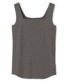 【アンフィーロ 自由区/UNFILO】の【新色登場】スクエアテレコタンクトップ チャコール|ID: prp329100004891556 ipo3291000000036563835