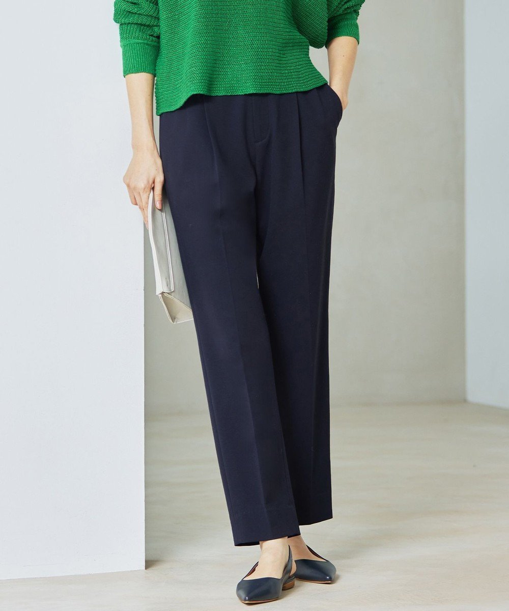 【自由区/JIYU-KU】の【新色追加・人気のため再入荷・ウエストゴム】ライトフィールジャージータックテーパード パンツ インテリア・キッズ・メンズ・レディースファッション・服の通販 founy(ファニー) 　ファッション　Fashion　レディースファッション　Fashion for Women　パンツ　Pants & Trousers　コンパクト　Compact, Small Size　ストレッチ　Stretch, Stretchy Fabric　人気　Popular, Best Seller　再入荷　Restock / Back in Stock　夏　Summer　春　Spring　S/S・春夏　SS, Spring/Summer, Warm Season　ネイビー|ID: prp329100004891780 ipo3291000000036565150