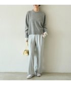 【アンフィーロ 自由区/UNFILO】の【ウエストゴム/14サイズ展開】beauty warm pants ワイド ライトグレー|ID: prp329100004891788 ipo3291000000036565220
