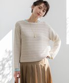 【23区/NIJYUSANKU】のコットンギマ ボートネック ニット 人気、トレンドファッション・服の通販 founy(ファニー) ファッション Fashion レディースファッション Fashion for Women トップス・カットソー Cut & Sew Tops ニット Knit Tops & Sweaters アイレット Eyelet Lace イエロー Yellow 春 Spring カットソー Cut and Sewn Top スキッパー Skipper, Open Collar セーター Sweater, Knitwear ベスト Vest, Waistcoat S/S・春夏 SS, Spring/Summer, Warm Season 夏 Summer エレガント 上品 Elegant 2026年 2026 thumbnail ベージュ系|ID: prp329100004891827 ipo3291000000036565653