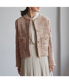 【23区/NIJYUSANKU】の【CanCam掲載】GIOLICAツイード ノーカラー ボタン ジャケット テラコッタミックス|ID: prp329100004891830 ipo3291000000036565671