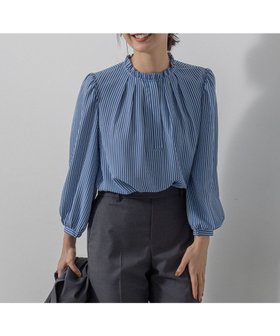 【組曲/KUMIKYOKU】のライトデシンフリル襟 ブラウス 人気、トレンドファッション・服の通販 founy(ファニー) ファッション Fashion レディースファッション Fashion for Women トップス・カットソー Cut & Sew Tops シャツ・ブラウス・オフィスカジュアル Elegant Blouses & Button-Ups インナー Innerwear ジャケット Jacket, Outerwear スキッパー Skipper, Open Collar ストライプ Stripe, Striped Pattern デニム Denim, Jeans Material パウダー Powder, Soft Tone フリル Frill, Ruffle フロント Front, Front Design プリント Print, Printed Pattern 無地 Plain, Solid Color A/W・秋冬 Autumn/Winter S/S・春夏 SS, Spring/Summer, Warm Season おすすめ Recommended / Our Picks 夏 Summer エレガント 上品 Elegant |ID:prp329100004891958