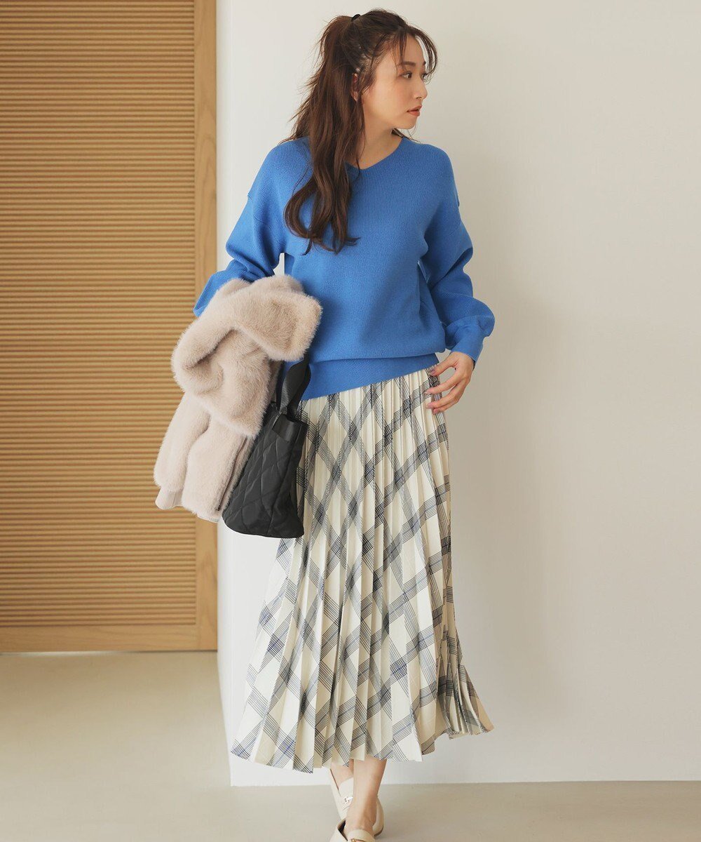 【エニー/ANY】の【新色追加/ウエストゴム】ウーリッシュプリーツスカート インテリア・キッズ・メンズ・レディースファッション・服の通販 founy(ファニー) ファッション Fashion レディースファッション Fashion for Women スカート Skirts プリーツスカート / 上品フェミニンスタイル Pleated Skirts スマホ Smartphone, Mobile Device フレア Flare, Flared プリーツ Pleats, Pleated A/W・秋冬 Autumn/Winter 再入荷 Restock / Back in Stock エレガント 上品 Elegant アイボリー系チェック|ID: prp329100004891986 ipo3291000000036566962